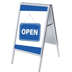 Showdown® Displays ZPA1G32MEI218 Kundenstopper A1 Set Geöffnet bl englisch