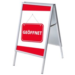 Showdown® Displays ZPA1G32MEI222 Kundenstopper A1 Set Geöffnet rt deutsch