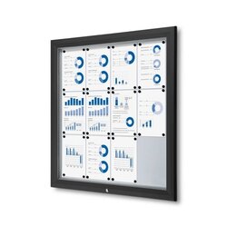 Showdown® Displays SCT12xA4C9005 Schaukasten Outdoor 12xA4 sw 