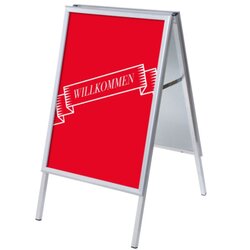 Showdown® Displays ZPA1G32MEI302 Kundenstopper A1 Set Willkommen rt deutsch