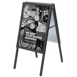 Showdown® Displays ZP50x70G329005 Kundenstopper 50x70cm 32mm Gehrung sw
