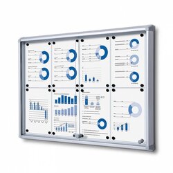 Showdown® Displays SCSL8xA4 Schaukasten 8xA4 Schiebetür B1 si