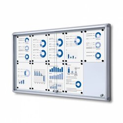 Showdown® Displays SCSL10xA4 Schaukasten 10xA4 Schiebetür B1 si