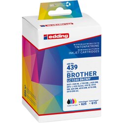 edding 18-439 Tintenpatrone wie Brother LC1240 sw/c/m/y 4 St./Pack.