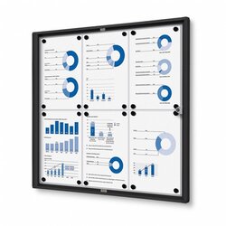 Showdown® Displays SCXS6xA4C9005 Schaukasten Economy 6xA4 sw 