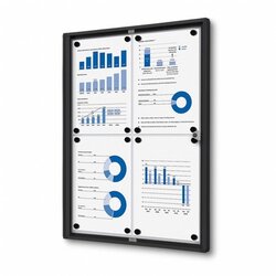 Showdown® Displays SCXS4xA4C9005 Schaukasten Economy 4xA4 sw 