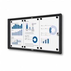 Showdown® Displays SCXS3xA4C9005 Schaukasten Economy 3xA4 sw 