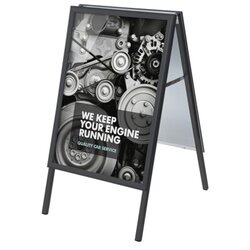 Showdown® Displays ZPA1G32MEC9005 Kundenstopper Standard A1 Gehrung sw