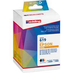 edding 18-619-01 Tintenpatrone wie Epson 35XL sw/c/m/y 4St