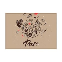 Showdown® Displays PLM6GI45 Tischset Pizza Abstrakt 6St 