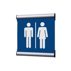 Showdown® Displays SS155155LPPI796 Türschild 15,5x15,5cm Damen/Herren bl