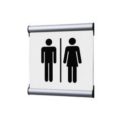 Showdown® Displays SS155155LPPI797 Türschild 15,5x15,5cm Damen/Herren ws