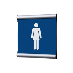 Showdown® Displays SS155155LPPI800 Türschild 15,5x15,5cm Damen bl 