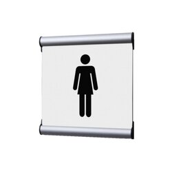 Showdown® Displays SS155155LPPI801 Türschild 15,5x15,5cm Damen ws 