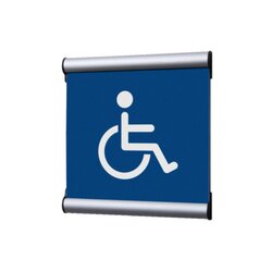 Showdown® Displays SS155155LPPI802 Türschild 15,5x15,5cm Behinderte bl