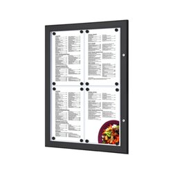 Showdown® Displays SCZN4xA4C9005 Menükasten Outdoor 4xA4 sw 