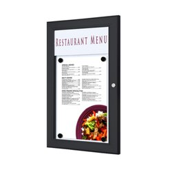 Showdown® Displays SCZ1xA4C9005 Menükasten Outdoor 1xA4 hoch sw