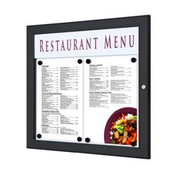 Showdown® Displays SCZ2xA4C9005 Menükasten Outdoor 2xA4 quer sw