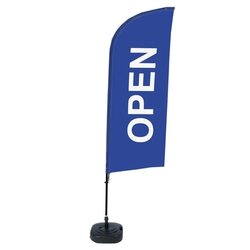 Showdown® Displays BFAW310WT21I57 Beachflag Geöffnet bl englisch 