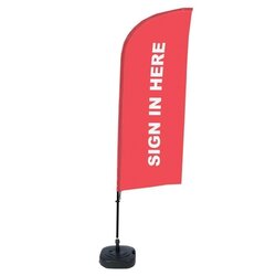 Showdown® Displays BFAW310WT21I117 Beachflag Hier Anmelden rt englisch