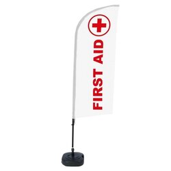 Showdown® Displays BFAW310WT21I106 Beachflag Erste Hilfe englisch 
