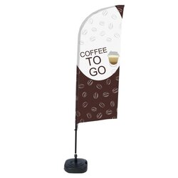 Showdown® Displays BFAW310WT21I63 Beachflag Kaffee To Go englisch