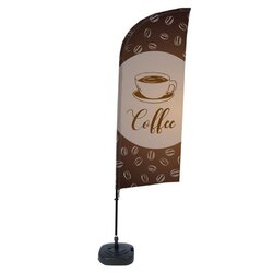 Showdown® Displays BFAW310WT21I132 Beachflag Kaffee englisch 