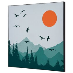 Showdown® Displays TFR22W400-I25 Wanddekoration Set 40x40 Sonne und Vögel