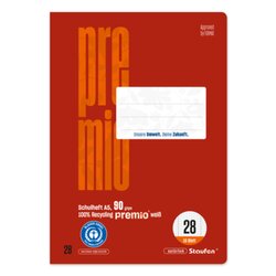 Staufen 040780028 Schulheft Premio A5 90g 16Bl Lin28 kar