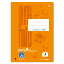 Staufen 040782002 Schulheft Premio A4 90g 16Bl Lin2 lin