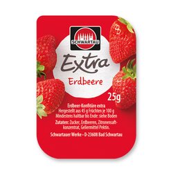 Schwartau 3006124 Konfitüre Extra Erdbeer 25g 100St