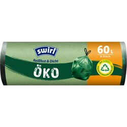 Swirl 217394 Öko-Müllsack Zugband 60l 8St 