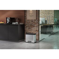 Hailo Tretabfalleimer Öko duo Plus L Edelstahl