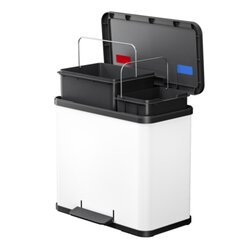Hailo Tretabfalleimer Öko duo Plus L Stahlblech