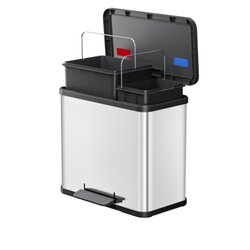 Hailo Tretabfalleimer Öko duo Plus L Edelstahl