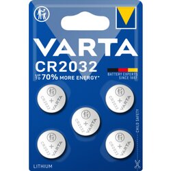 Varta 06032101415 Knopfzelle CR2032 5St 