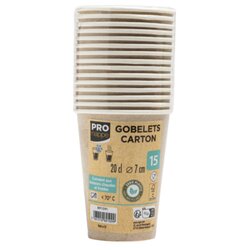 PROnappe 89109I Pappbecher 0,2l br 15St 