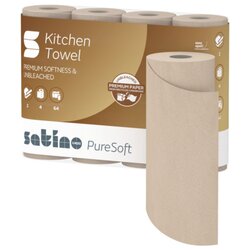 Satino by WEPA 161050 Küchenrolle PureSoft 2lg 4x64Bl br