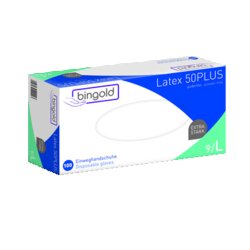 BINGOLD 604219 Einweghandschuh Latex 50PLUS L natur 100St