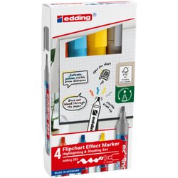 edding 4-385-4 Flipchartmarker effect sort 4St