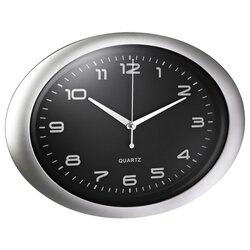 ALCO 186-11 Wanduhr oval si/sw 