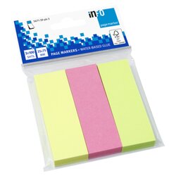 Info 5671-39-pk3 Haftmarker 25x75mm 100Bl sort 3St