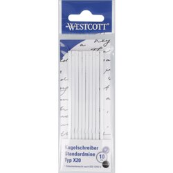 Westcott E-733495 00 Westcott Kugelschreibermine X20 M sw 10St