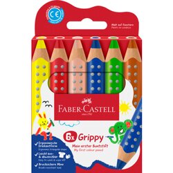 Faber-Castell 110630 Buntstift Grippy sort 6St 