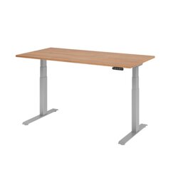 Hammerbacher VXDKB16/N/S  Schreibtisch elektrisch 160x80cm si/nussbaum