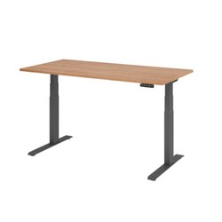 Hammerbacher VXDKB16/N/G  Schreibtisch elektrisch 160x80cm gp/nussbaum