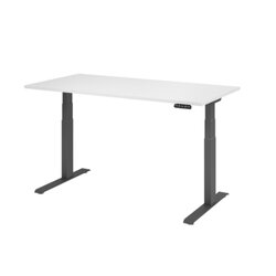 Hammerbacher VXDKB16/W/G  Schreibtisch elektrisch 160x80cm gp/weiß