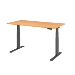 Hammerbacher VXDKB16/6/G  Schreibtisch elektrisch 160x80cm gp/buche