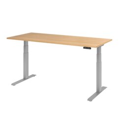 Hammerbacher VXDKB19/E/S  Schreibtisch elektrisch 180x80cm si/eiche