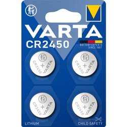 Varta 6450101404 Knopfzelle CR2450 4St 